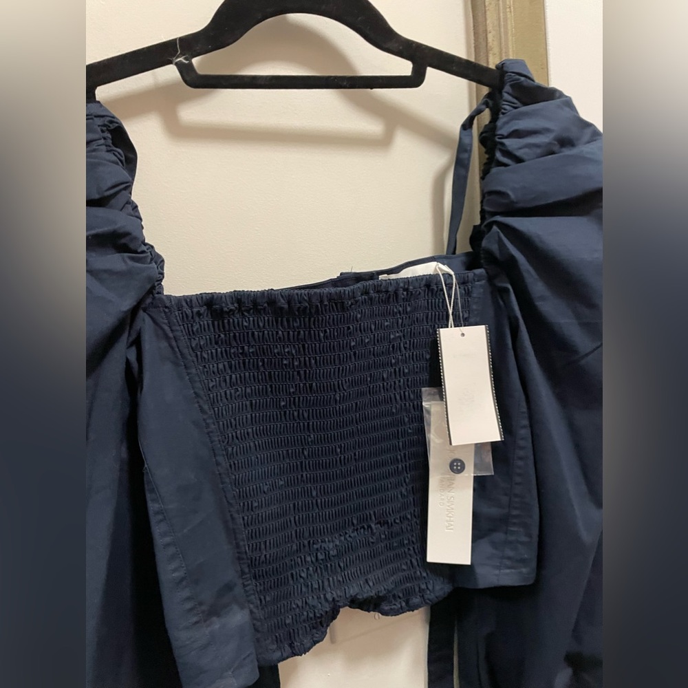 Jonathan Simkhai midnight cropped top